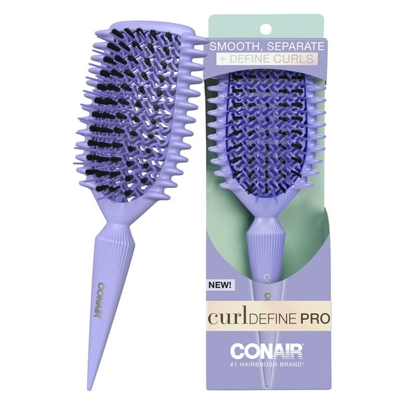 Conair Curl Define Pro Cushion Hair Brush, Purple