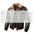 thumbnail image 3 of Turilly Men's Faux Leather Bomber Jacket Sherpa Collar Zip Up Flap Pockets Casual Coat for Fall Winter, 3 of 9