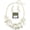 white, variant on 2 Layer Statement Collar Shell Necklace and Earring Set for Women Gift, 18.5in, Purple
