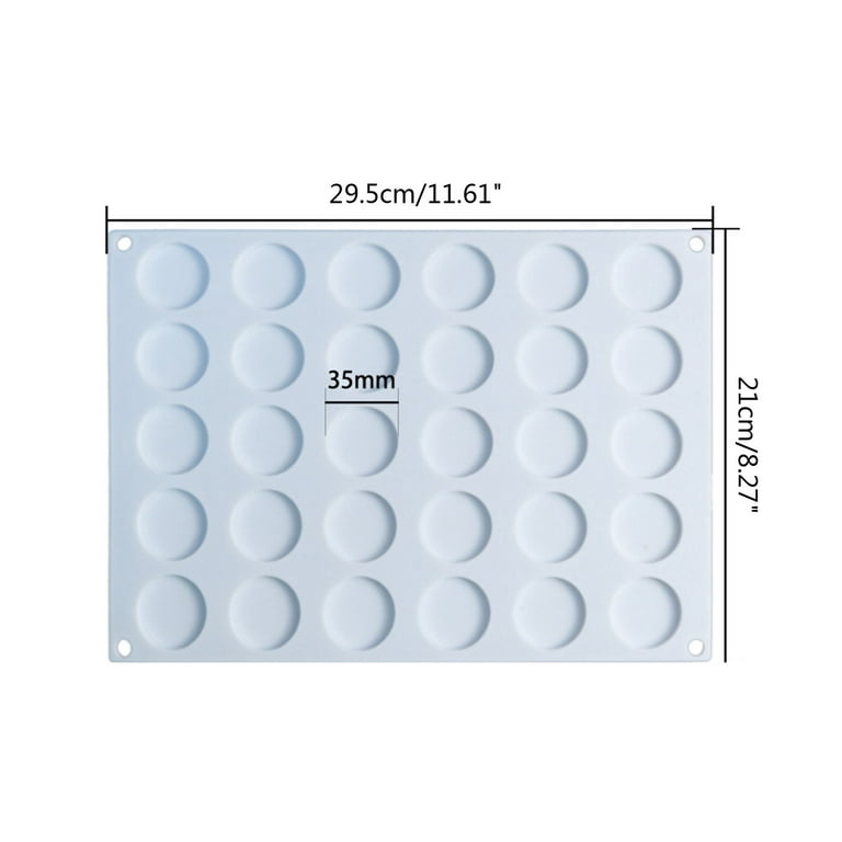 TONKBEEY 30-cavity Silicone Wax Seal Stamp Mold Silicone Mold Wax