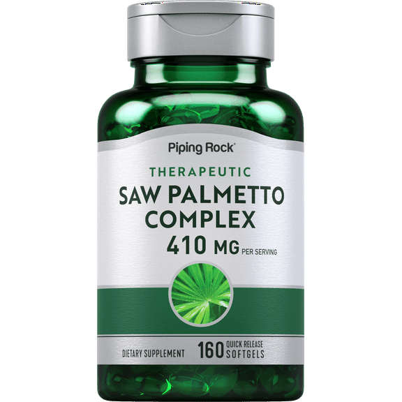 Saw Palmetto Complex | 160 Softgels | 410mg | Therapeutic Grade for Men and Women | by Piping Rock