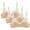 Beige, variant on BVOFAR 3 Pcs Bras for Women Comfortable Wireless Bra with Support and Lift Cotton Smoothing Gather Bras 2025