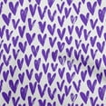 thumbnail image 1 of oneOone Cotton Jersey Purple Fabric Valentine Heart Fabric For Sewing Printed Craft Fabric By The Yard 58 Inch Wide, 1 of 5