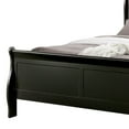 thumbnail image 4 of Benjara Ryla Queen Size Bed, Classic Sleigh Panel Headboard, Black Solid Wood, 4 of 5