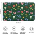 thumbnail image 3 of Pioneer Flower Floral Print Pattern Bathroom Rugs Mat, Non Slip Microfiber Bathroom Rug with Rubber Backing, Soft Mats for Bathroom Floor Tub Shower, 17"x30", 3 of 5
