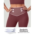 thumbnail image 3 of Leggins de compresión IUGA PowerTight sin costura frontal rojos para mujer, 3 of 5