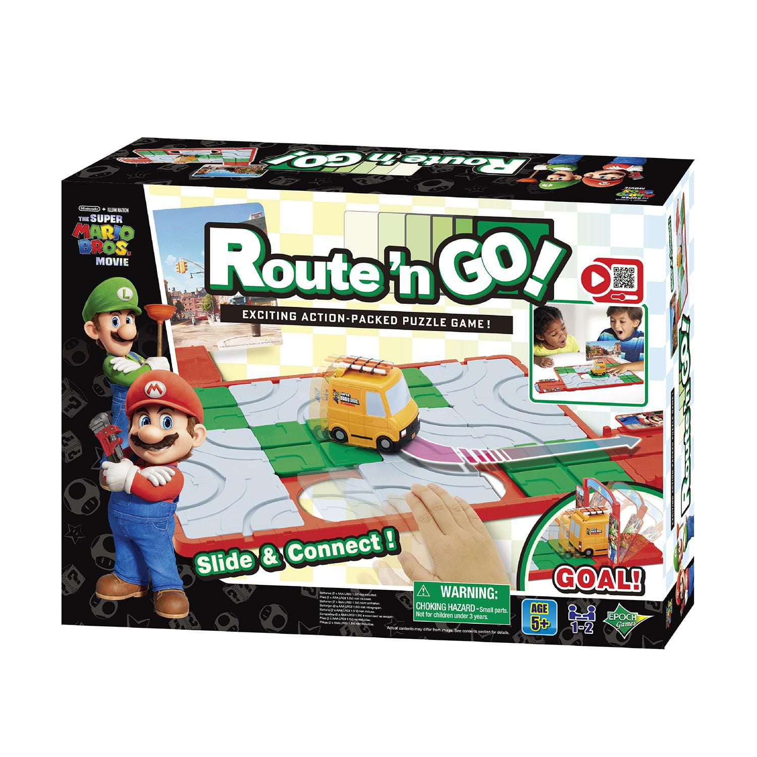Epoch Games Super Mario Route 'n Go, Tabletop Skill and Action Game for Ages 5+, Tabletop Skill Game