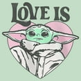 thumbnail image 2 of Girl's Star Wars: The Mandalorian Love is Grogu  Graphic Tee Mint X Small, 2 of 4