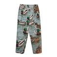 thumbnail image 5 of Goofa Mallard Ducks Swimming Printed Soft Pajama Pants for Women, Wide Leg Comfy Casual Lounge Yoga Pants-Medium, 5 of 9