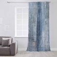 thumbnail image 3 of Blue Semi Sheer Curtains Drapes for Living Room, Bedroom, French Doors Window 96 Inches Long, Retro Oil Painting Modern Abstract Art Aesthetics Rod Pocket Chiffon Curtain Drapery Voile Drape Panel, 3 of 6