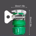 thumbnail image 3 of Durable Universal Water Faucet Adapter, Plastic Hose Fitting with Quick Connect Design, Multi-functional for Garden Hoses & Faucet Outlets, Fits 15-21MM Diameter, Yellow/Green, 3 of 8