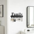 thumbnail image 5 of Naittoop Black Metal Key Holder with 8 Hooks 11in Wall Mounted Family Key Rack Iron Storage Shelf Modern Entryway Decor Hook for Keys Accessories Multi Use Hanger, 5 of 6