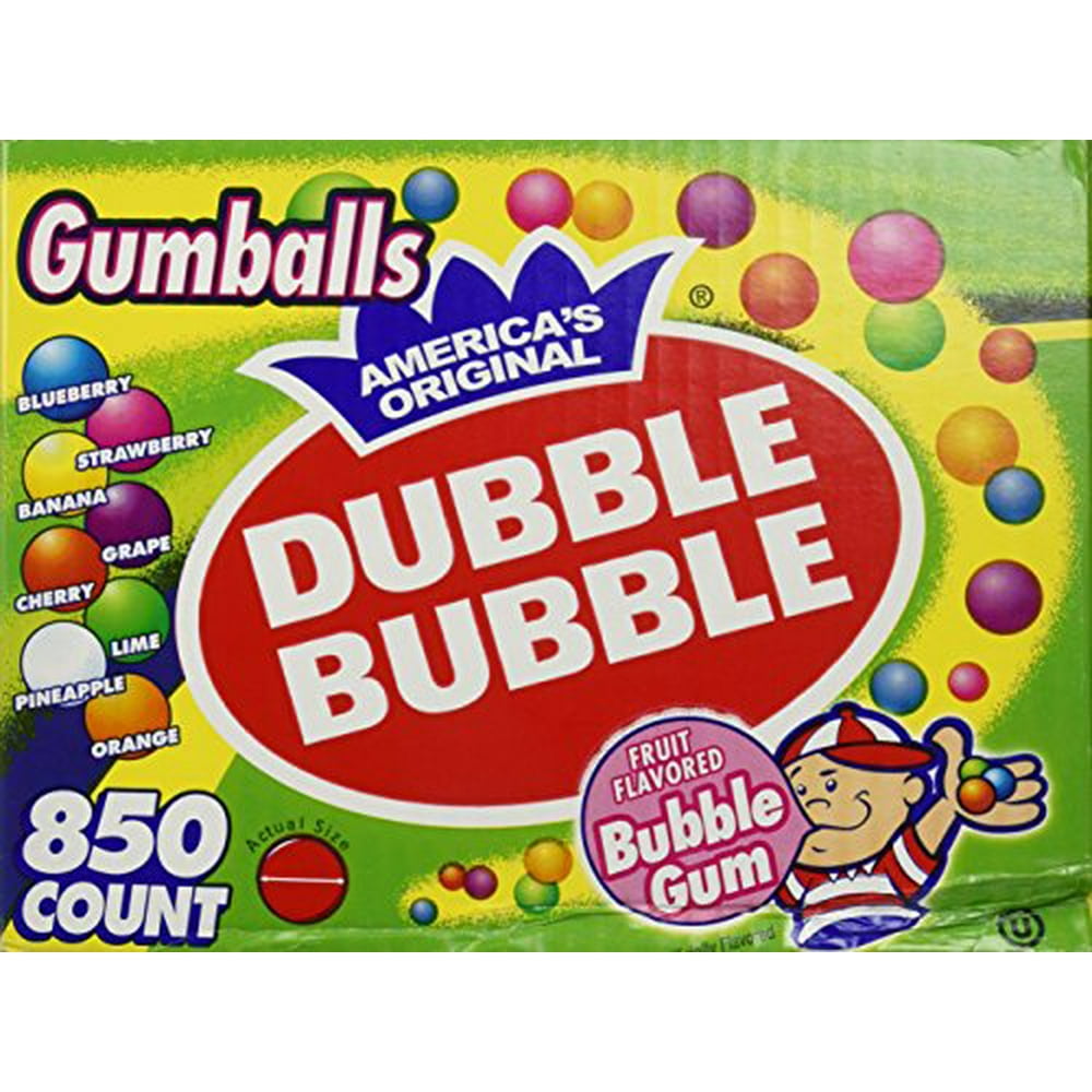 Dubble BubbleGumballs 1" in Diameter Variety Pack, 850 Gumballs