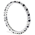 thumbnail image 2 of Pompeii 1/2ct Black & White Diamond Eternity Ring 14K White Gold (G/H,I2-I3), 2 of 3