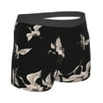 thumbnail image 3 of Fotbe Japanese White Crane Men’s Total Support Pouch Boxer Briefs, X-Temp Cooling, Moisture-Wicking Underwear, Regular, Long-leg and Trunk-Large, 3 of 9