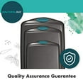 thumbnail image 3 of Rachael Ray Bakeware Nonstick Cookie Pan Set, 3-Piece, Gray with Agave Blue Grips, 3 of 8