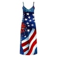 thumbnail image 4 of Vetsdori Women's Summer Maxi Dress American Flag Red White and Blue Slip Dress Backless,Party Tank Ankle Length 4th of July Dress for Women Holiday, 4 of 8
