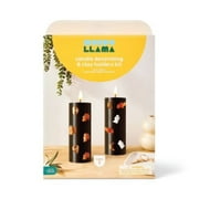 2ct Halloween Craft Pillar Candles Decorating Kit - Mondo Llama