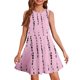thumbnail image 3 of Girls' Summer Dress Kids 2025 Sleeveless A-Line Summer Dress with Print Casual Loose Fit for Beach and Daily Wear ,Sie:140, 3 of 7