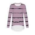 thumbnail image 4 of Mgmyaa Girls Fall Long Sleeve T-Shirt Tops with Lace Hem - Crew Neck Casual Sports Base Layer Size 4-15 Years, 4 of 5