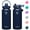 Blue, variant on HydroPal Water Bottle 64oz BPA Free Tritan with 2-in-1 Leak Proof Lids Wide Mouth Lightweight Sport Travel Water Bottle