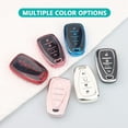 thumbnail image 6 of Key Fob Cover Compatible with Chevrolet Equinox Malibu Traverse Blazer Camaro Impala Cruze Volt Bolt Sonic Trax Tahoe Keychain Case Holder Protector,4-Buttons-Pink, 6 of 6