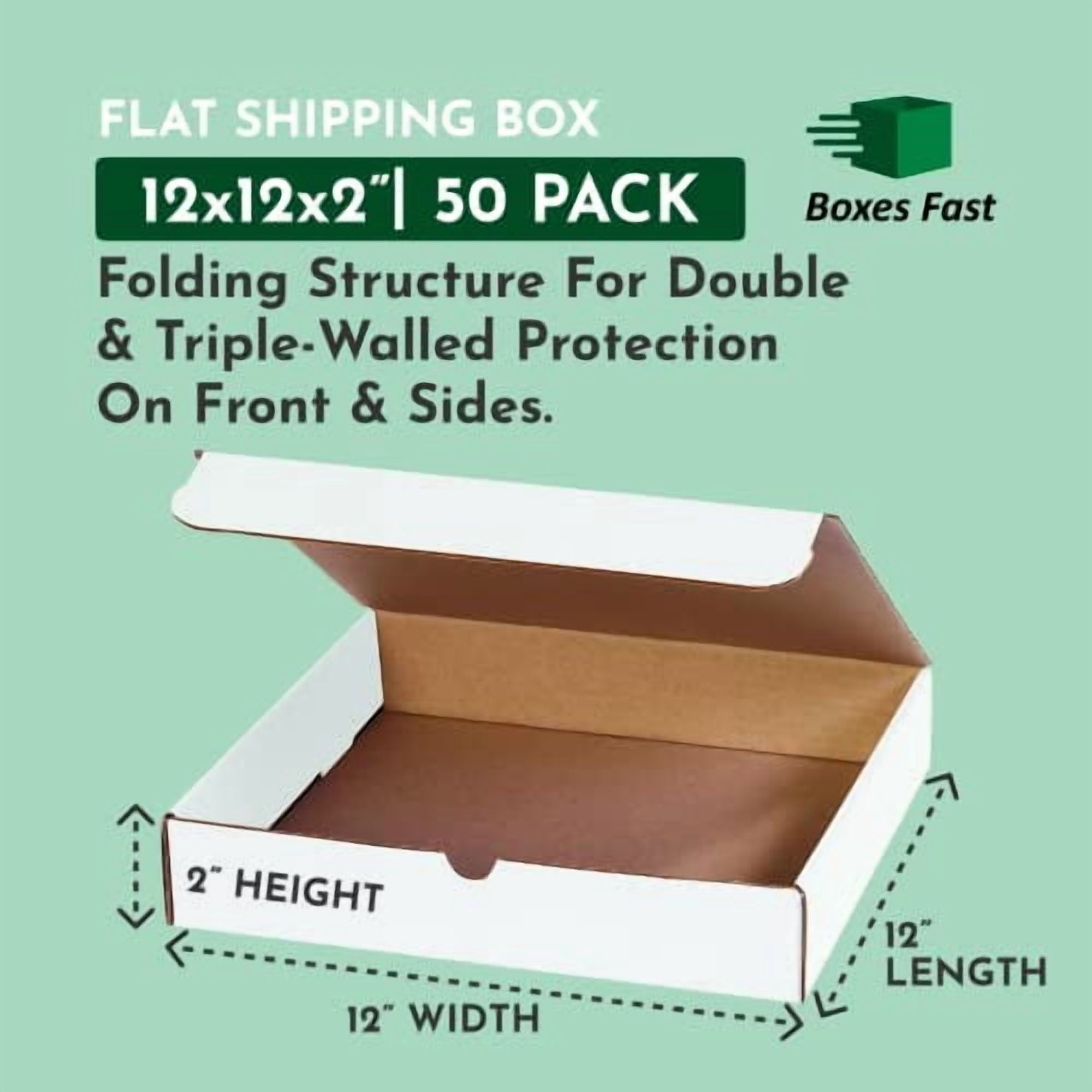 Boxes Fast Small Business Packaging, Shipping Box 12 x 12 x 4, 50 