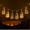 thumbnail image 4 of LED Christmas String Lights with Iron Santa Snowman Figures, Indoor Outdoor Decorative Lights for Tree and Party, Festive Ambiance Lighting(B), 4 of 7