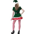 thumbnail image 5 of Men's Christmas Elf Costume Christmas/Women's Santa Claus Costume with Stocking Christmas Tree Coat with Pants/Splicing Dress for House Party, 5 of 7