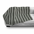 thumbnail image 2 of Retro Soft Flannel Fleece Blanket, Optical Illusion Effect Style Pattern with Abstract Quirky Zigzag Model, Cozy Plush for Indoor and Outdoor Use, 50" x 60", Charcoal Grey and Ivory, by Ambesonne, 2 of 5