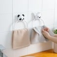 thumbnail image 4 of Cartoon Towel Hanging Rack, Easy To Clean Cute Style Space Saving Non Marking Stickers Wall Mounted Hand Towel Holder  for Kitchen Panda,Puppy, 4 of 8
