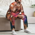 thumbnail image 7 of Lsque Oil Paintings of Elephants Pattern Long Sleeve Pajama Set for Men - Soft 2-Piece Sleepwear and Loungewear Set with Pockets, Comfy Nightwear-X-Large, 7 of 7