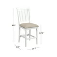 thumbnail image 4 of Bayberry Non-Swivel Wood Counter Stool in White Finish - Set of 2, 4 of 14