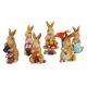thumbnail image 1 of 6 uds., de conejos en miniatura divertidas, esculturas, estatuas de Pascua, modelo resina para escritorio, artesanía, césped,, 1 of 9