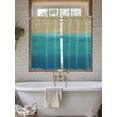 thumbnail image 4 of Teal Blue Ombre Bathroom Window Curtain, Modern Abstract Gradient Art Light Filtering Coffee Kitchen Curtains, Bedroom Living Room Curtains 2 Panel 84"x45", 4 of 6