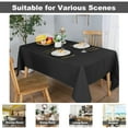 thumbnail image 3 of XWZO 52X70 inch Textured Rectangular Tablecloth for Kitchen, Dining-Waterproof Wrinkle-Abrasion Resistant Table Cloth for Canteen, Outdoor Picnic, Black, 3 of 8