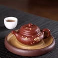 thumbnail image 6 of Purple Sands Teapot 8.5Oz Chinese Zisha Clay Handmade Fanggu Plum Blossom Brewing Tea Pot Dahongpao Mud Kungfu Kettle Pottery Filter Maker Loose Tea, 6 of 9
