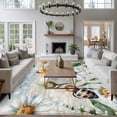 thumbnail image 4 of Summer Botanical Large Area Rugs for Bedroom Living Room, Soft Non Slip Carpet Bedside Rug, White Daisy Botanical Bee Farmhouse Rectangular Floor Cover Kitchen Accent Rug 6'x9' for Dining Room/Office, 4 of 9