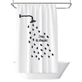 thumbnail image 1 of Jinsinto Shower Curtain Waterproof Shower Head pattern Shower Curtain 100X180CM, 1 of 5