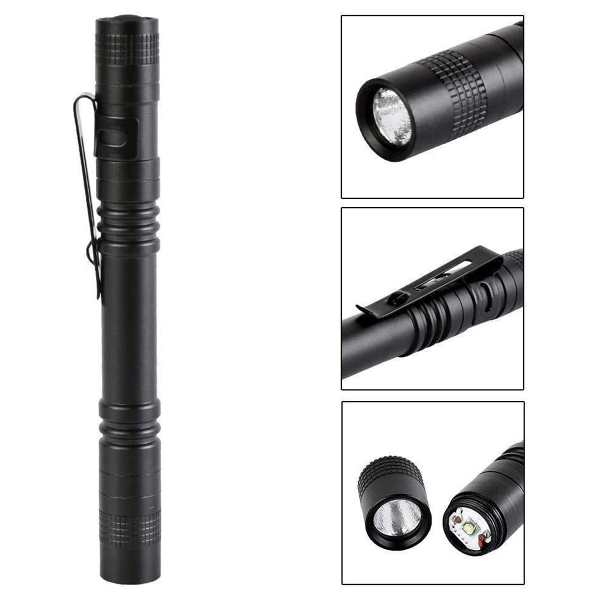 Pen Flashlight, LED Mini Penlight with Clip, Super Bright Handheld Pen  Flashlight Pocket Torch Light, Waterproof Pen Light Tactical Torch, 5.3  inch