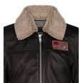 thumbnail image 3 of Mens Smart Leather Bomber Jacket-Crawley in Black, 3 of 4