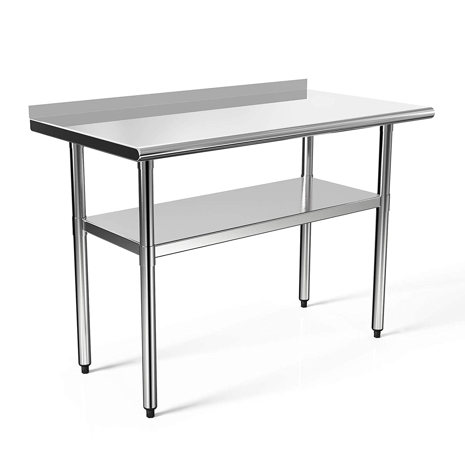 48x24 In Stainless Steel Prep Table Nsf Commercial Work Table Food Metal Table Heavy Duty Kitchen Garage Worktables And Workstations Sandwich Top Walmart Com Walmart Com