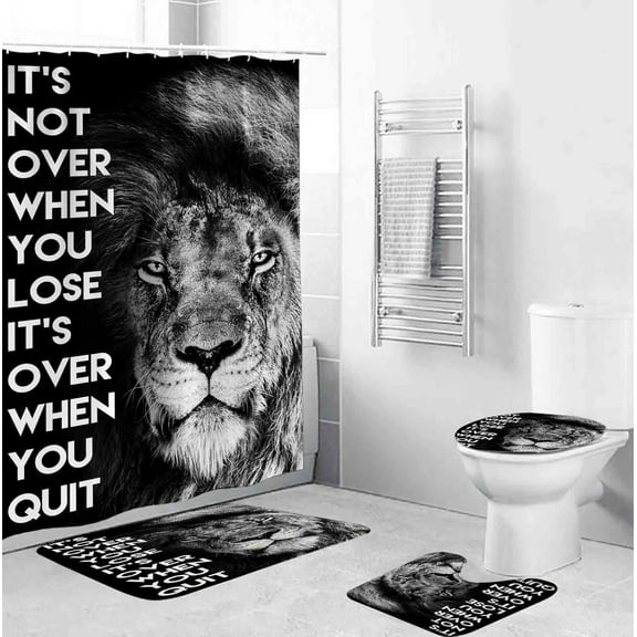 4 Pcs Shower Curtain Sets with Rugs Luxurious Navy Blue Marble Bathroom Sets with Shower Curtain and Rugs Modern Abstract Bathroom Decor Accessories for Bathroom Toilet Lid Cover