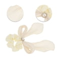 thumbnail image 3 of Unique Bargains 1 Pc Stylish Creased Ribbons Hair Ties Hair Bands Beige, 3 of 5