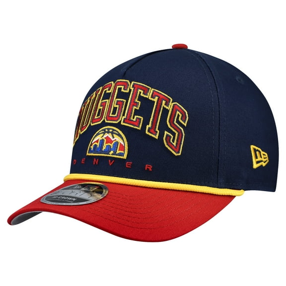 Men's New Era  Navy Denver Nuggets Bold Arch COOLERA 9FORTY A-Frame M-Crown Adjustable Hat