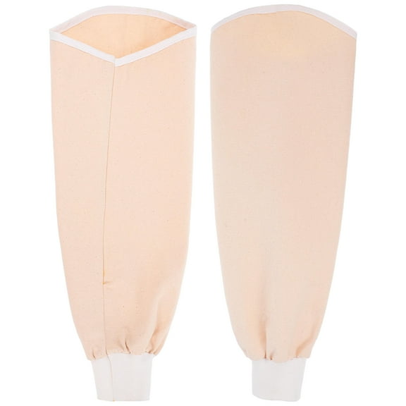 WEUVEB 1 Pair Protective Arm Sleeves Canvas White For Men Women Welding Gardening Housework 51.00X20.00X2.00Cm