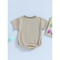 thumbnail image 4 of Baby Toddler Girls Boys Romper,3 6 12 18 24 Months Short Sleeve Crew Neck Solid Summer Bodysuit for Casual Daily, 4 of 7