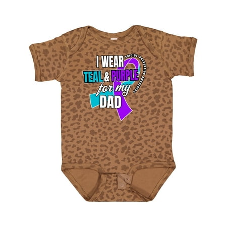 

Inktastic Suicide Prevention I Wear Teal and Purple for My Dad Gift Baby Boy or Baby Girl Bodysuit
