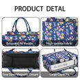thumbnail image 4 of Large Capacity Tote Bag,Pioneer Flower Floral Print Pattern Handbag Fashion Luxury Tote Bag,15.7"x13"x 5.1" Inches,Laptop Compatible, 4 of 6