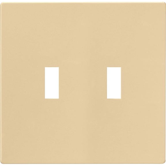 Cooper Wiring PJS2V 2-Gang Screwless Wallplate Switch- Ivory